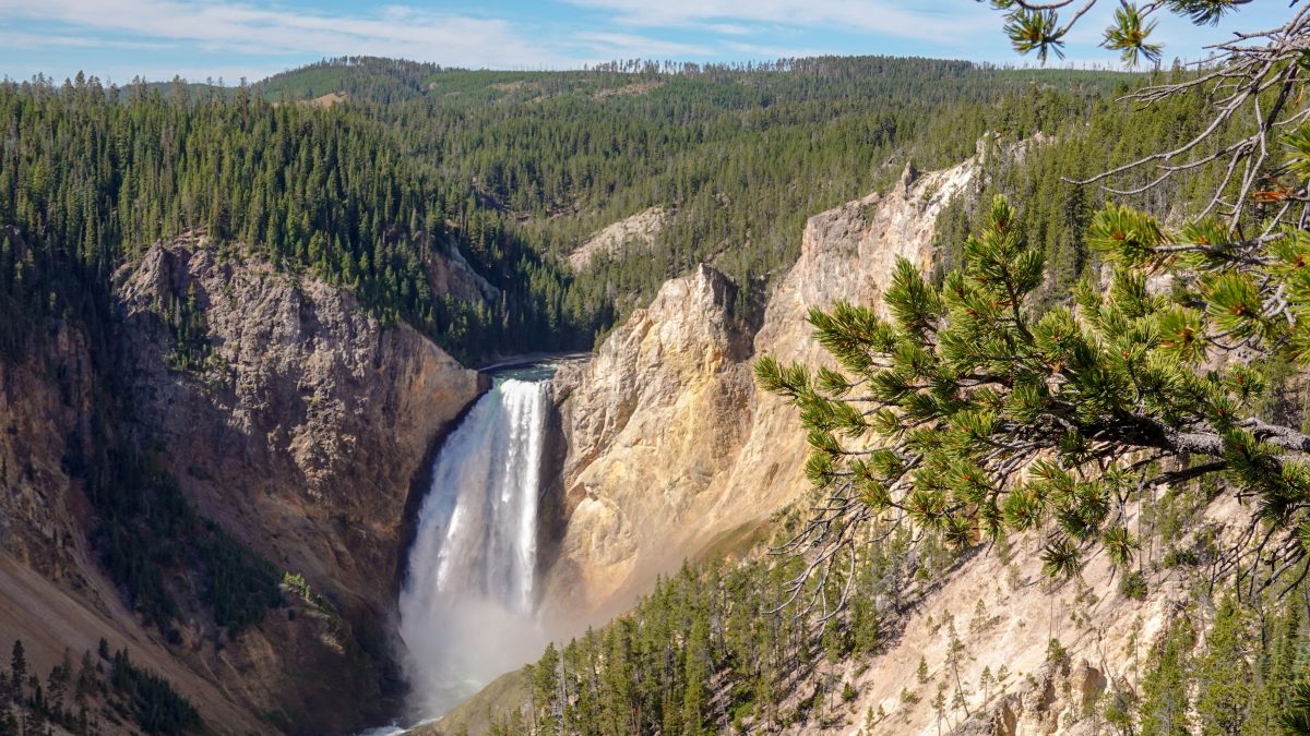 Wasserfall im Yellowstone Nationalpark
