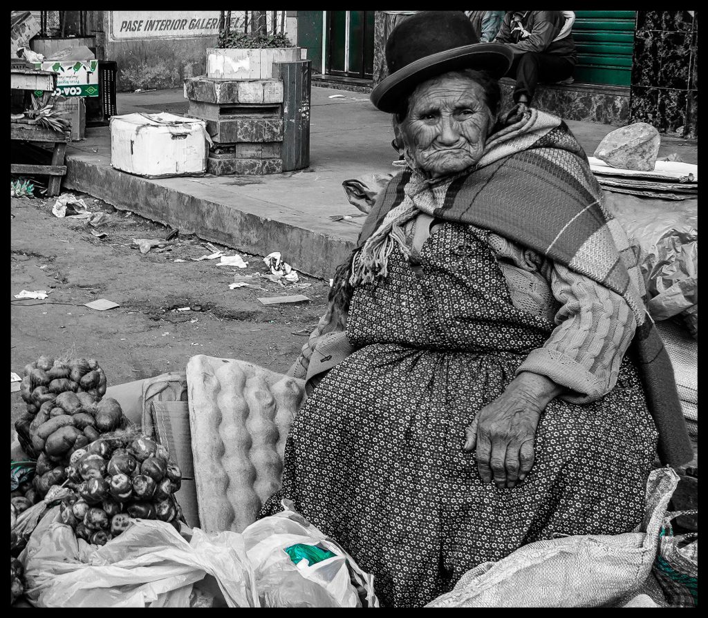 Marktfrau La Paz Bolivien