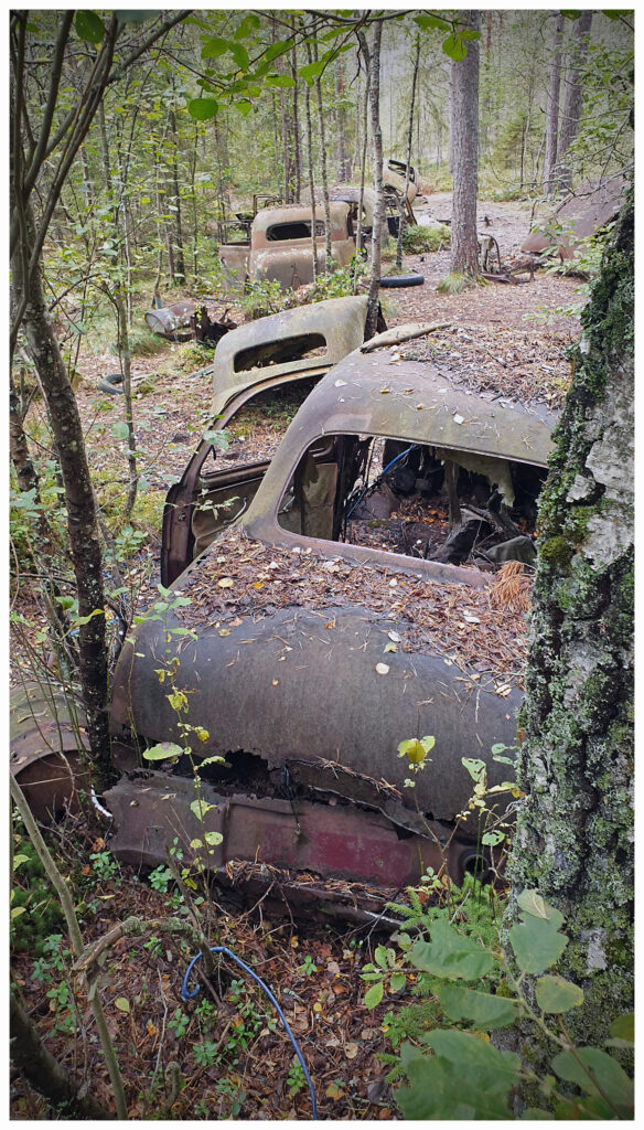 Autofriedhof Kyrkö Mosse in Schweden