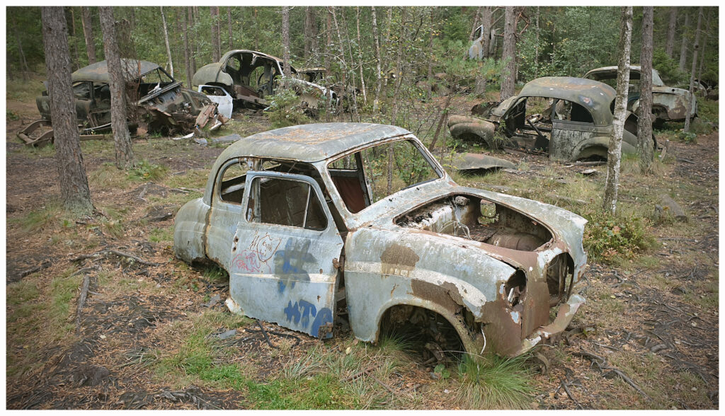 Autofriedhof Kyrkö Mosse in Schweden